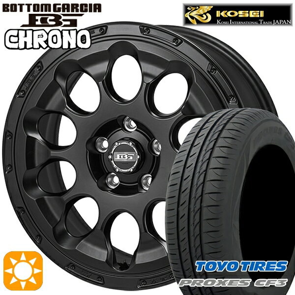 【取付対象】アイシス ノア/ヴォクシー 215/45R17 91W XL トーヨー プロクセス CF3 コーセイ ボトムガルシア クロノ セミグロスブラック 17インチ 7.0J 5H114.3 サマータイヤホイールセット