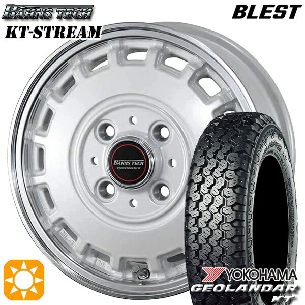 【0と5のつく日はP5倍！】 145/80R12 80/78N (145R12 6PR 相当) ヨコハマ ジオランダーKT Y828C ブレスト バーンズテック KTストリーム パールホワイト 12インチ 4.0J 4H100 サマータイヤホイールセット