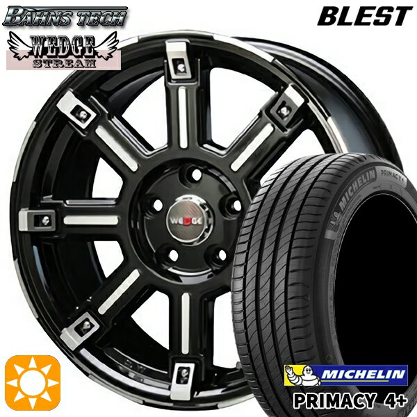 【取付対象】215/50R17 95W XL ミシュラン プライマシー4プラス ブレスト バーンズテック エッジストリーム ブラックポリッシュ 17インチ 7.5J 5H114.3 サマータイヤホイールセット