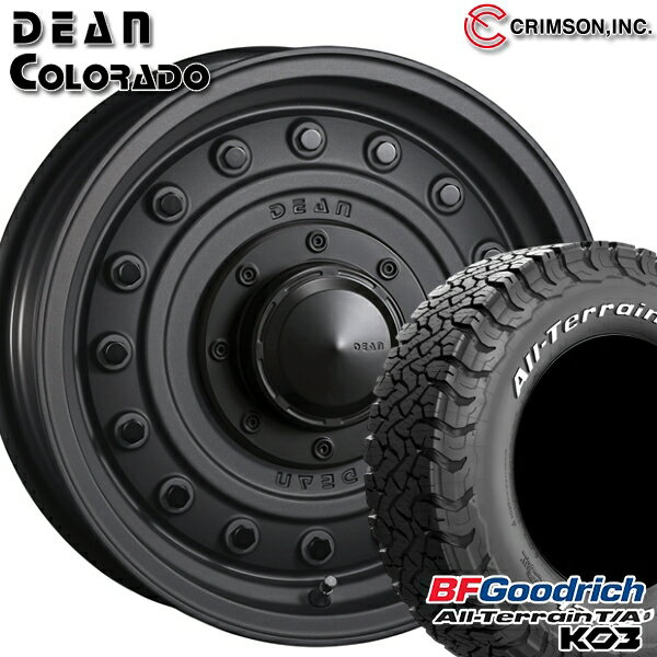 【取付対象】215/70R16 100/97S RWL BFグッドリッチ オールテレーン T/A KO3 クリムソン ディーン コロラド マットチャコールブラック 16インチ 6.5J 6H139.7 サマータイヤホイールセット