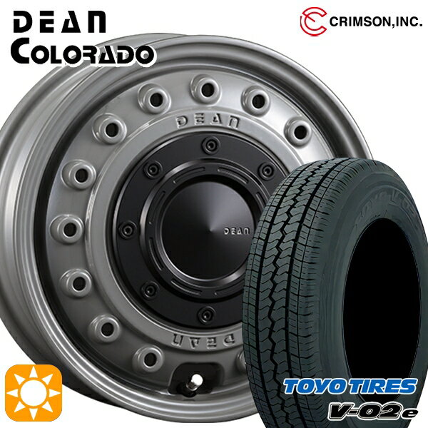 【取付対象】軽トラ 145/80R12 80/78N トーヨー V02E V-02E クリムソン ディーンコロラド SG 12インチ 4.0J 4H100 +42 サマータイヤホイールセット