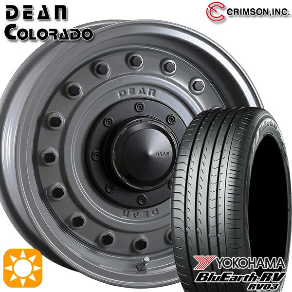 【取付対象】ヴェゼル オデッセイ 215/60R16 95H ヨコハマ ブルーアース RV03 クリムソン ディーン コロラド スティールグレー 16インチ 7.0J 5H114.3 サマータイヤホイールセット