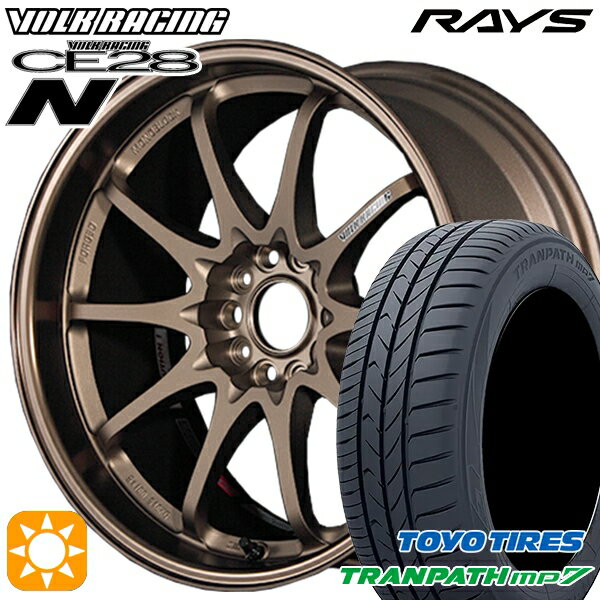 【取付対象】215/60R16 95H トーヨー トランパス mp7 RAYS ボルクレーシング CE28N 10スポーク BR 16インチ 7.0J 5H114.3 サマータイヤホイールセット