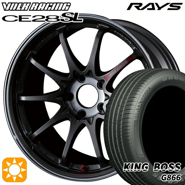 【取付対象】215/45R17 91W XL キングボス G866 RAYS ボルクレーシング CE28 SL PG 17インチ 7.5J 5H114.3 サマータイヤホイールセット