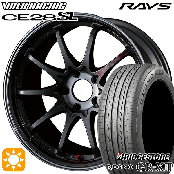 【取付対象】アイシス ノア/ヴォクシー 215/45R17 91W XL ブリヂストン レグノ GR-X3 RAYS ボルクレーシング CE28 SL PG 17インチ 7.5J 5H114.3 サマータイヤホイールセット