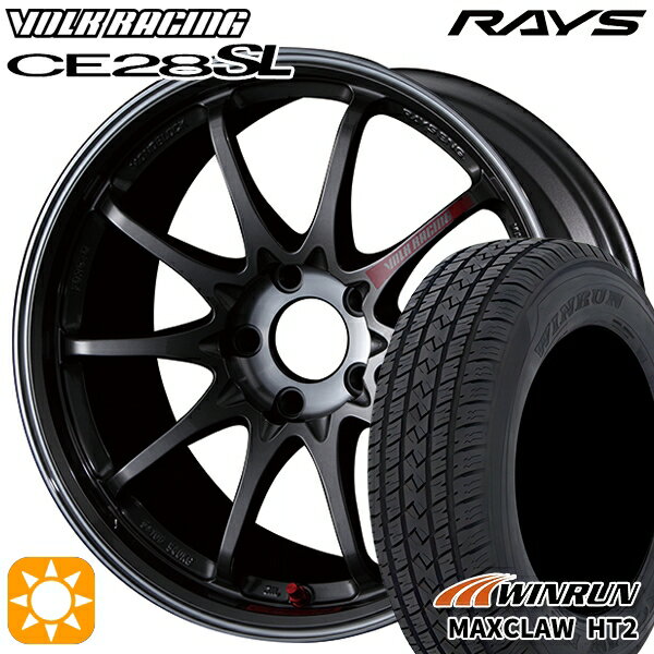 【取付対象】225/65R17 102H ウィンラン マックスクロウ HT2 RAYS ボルクレーシング CE28 SL PG 17インチ 7.5J 5H114.3 サマータイヤホイールセット