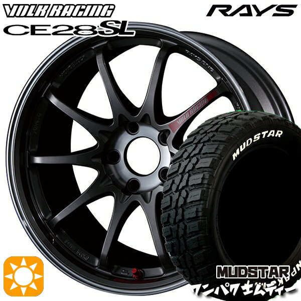 【取付対象】225/60R18 100T WL マッドスター ワンパク M/T ホワイトレター RAYS ボルクレーシング CE28 SL PG 18インチ 8.0J 5H114.3 サマータイヤホイールセット