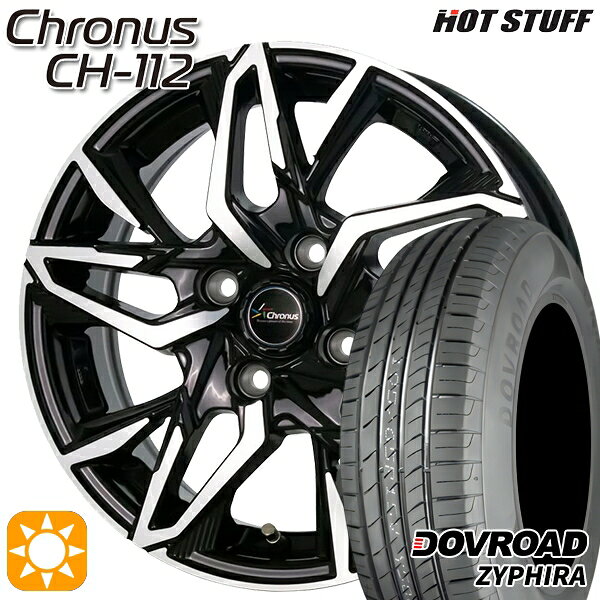 【取付対象】フィット アクア 175/65R15 84H DOVROAD ザイファイラ HotStuff ホットスタッフ クロノス CH-112 15インチ 5.5J 4H100 サマータイヤホイールセット