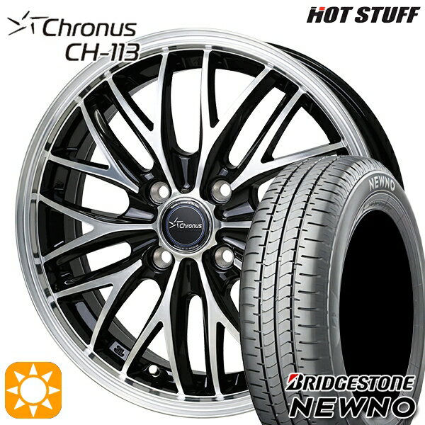 【取付対象】195/45R16 84V ブリヂストン ニューノ HotStuff ホットスタッフ クロノス CH113 16インチ 6.0J 4H100 サマータイヤホイールセット