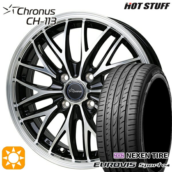 【取付対象】エブリィワゴン 165/60R14 75H ロードストーン ユーロビズ Sport 04 HotStuff ホットスタッフ クロノス CH113 14インチ 4.5J 4H100 サマータイヤホイールセット