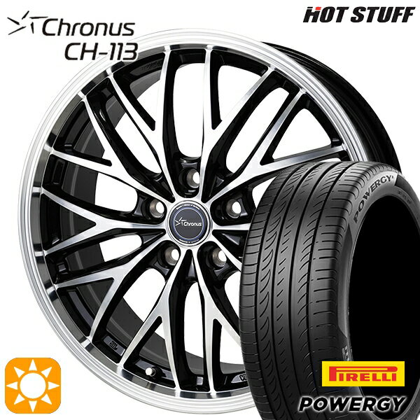 【取付対象】245/35R20 95W XL ピレリ パワジー HotStuff ホットスタッフ クロノス CH113 20インチ 8.0J 5H114.3 サマータイヤホイールセット