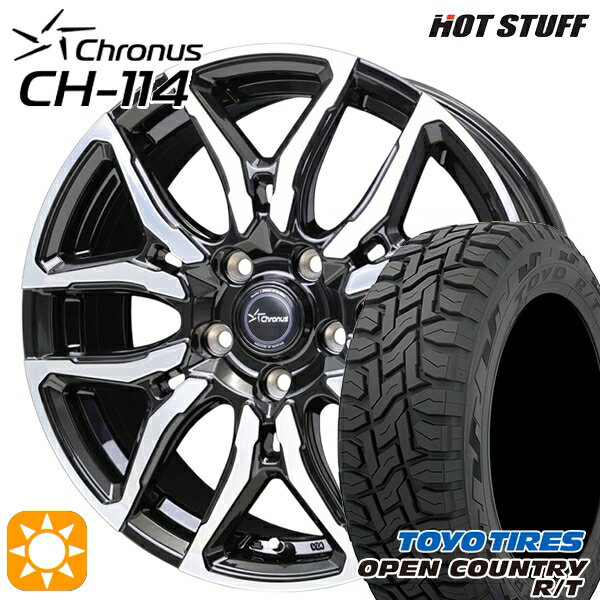 【取付対象】インプレッサ 225/60R17 99Q トーヨー オープンカントリー R/T ホットスタッフ クロノス CH114 BK/P 17インチ 7.0J 5H100 +45 サマータイヤホイールセット