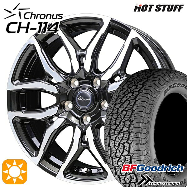 【取付対象】エクストレイルT31/T32 225/60R17 99H RBL BFグッドリッチ トレールテレーン ホットスタッフ クロノス CH114 BK/P 17インチ 7.0J 5H114.3 サマータイヤホイールセット