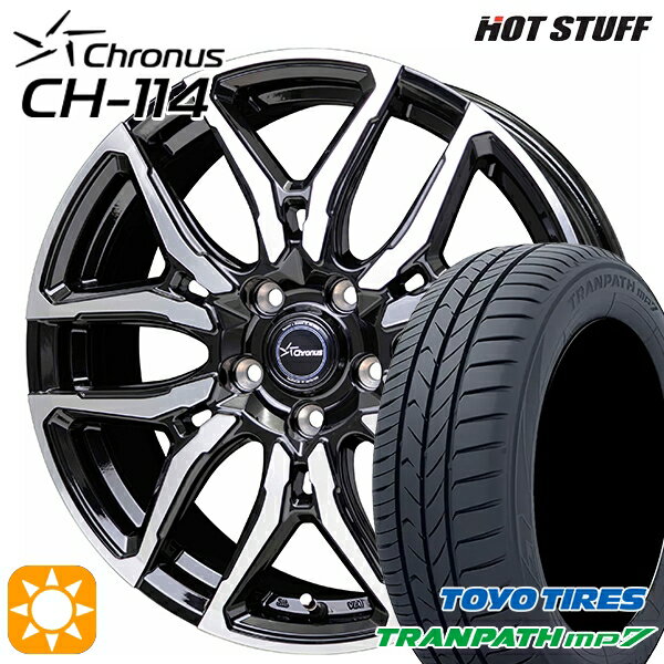 【取付対象】20/30系アルヴェル 235/50R18 101V トーヨー トランパス mp7 ホットスタッフ クロノス CH114 BK/P 18インチ 8.0J 5H114.3 +42 サマータイヤホイールセット