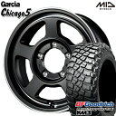 フラッシュクーポン対象★[5本セット]ジムニーシエラ LT215/75R15 100/97Q RBL BFグッドリッチ マッドテレーン T/A KM3 MID ガルシアシカゴ5 SGBK/ヴァーレイフランジポリッシュ 15インチ 6.0J 5H139.7 サマータイヤホイールセット