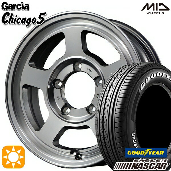 【取付対象】195/80R15 107/105L グッドイヤー イーグル #1 ナスカー MID ガルシアシカゴ5 メタリックグレーポリッシュ 15インチ 6.0J 5H139.7 サマータイヤホイールセット