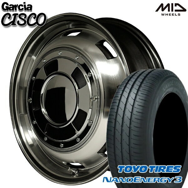 【取付対象】エブリィワゴン 165/60R14 75H トーヨー ナノエナジー3 MID ガルシアシスコ メタリックグレーポリッシュ 14インチ 4.5J 4H100 サマータイヤホイールセット