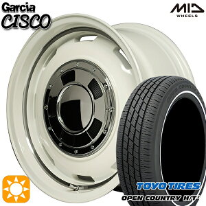 【取付対象】155/65R14 75H トーヨー オープンカントリー H/T2 WR MID ガルシアシスコ ホワイト 14インチ 4.5J 4H100 サマータイヤホイールセット