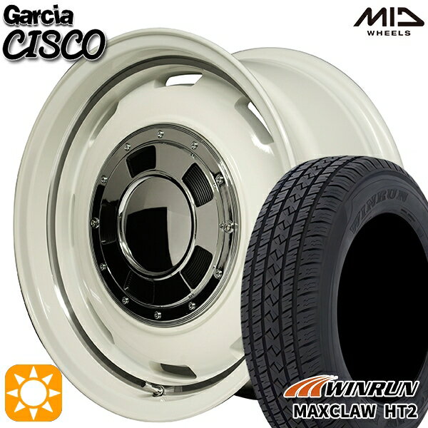 【取付対象】265/70R17 115T ウィンラン マックスクロウ H/T2 MID ガルシアシスコ ホワイト 17インチ 8.0J 6H139.7 サマータイヤホイールセット