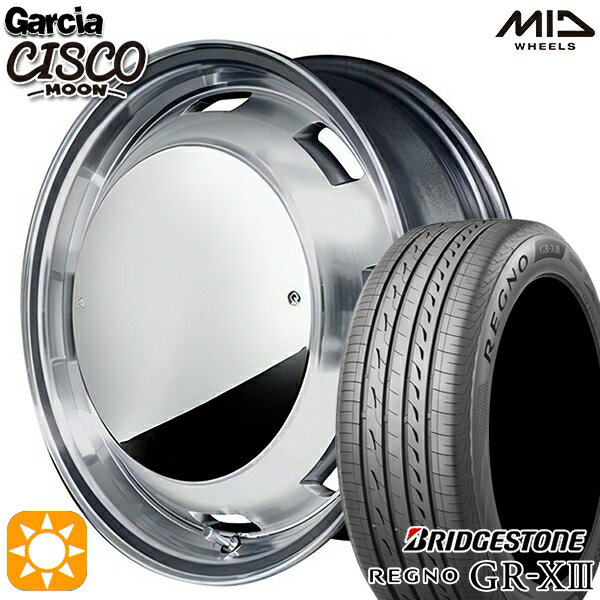 【取付対象】155/65R14 75H ブリヂストン レグノ GR-X3 MID ガルシアシスコムーン メタリックグレーポリッシュ 14インチ 4.5J 4H100 サマータイヤホイールセット