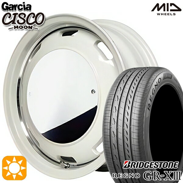 【取付対象】165/55R15 75V ブリヂストン レグノ GR-X3 MID ガルシアシスコムーン ホワイト 15インチ 4.5J 4H100 サマータイヤホイールセット