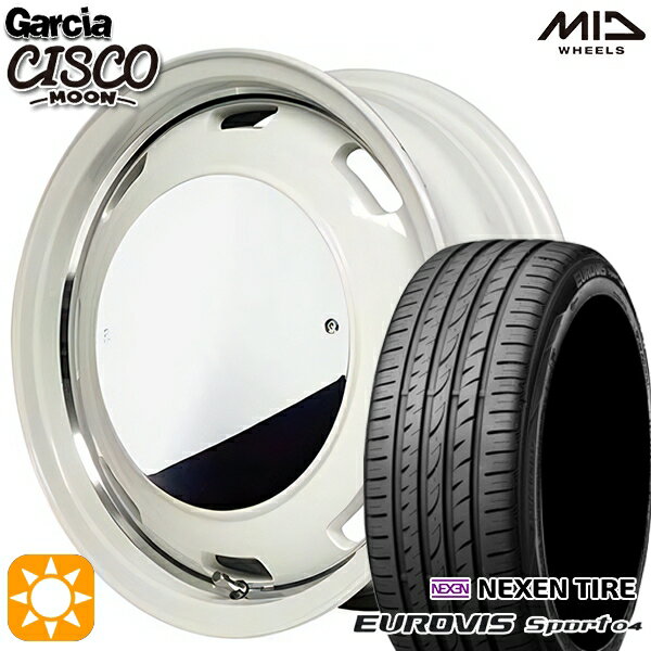 【取付対象】165/60R14 75H ロードストーン ユーロビズ Sport 04 MID ガルシアシスコムーン ホワイト 14インチ 4.5J 4H100 サマータイヤホイールセット