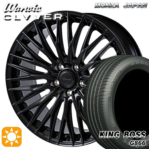 【取付対象】235/55R19 105W XL キングボス G866 MONZA ワーウィック クライヴァー GBK 19インチ 8.0J 5H114.3 サマータイヤホイールセット