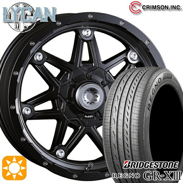 【取付対象】エスティマ ヤリスクロス 215/60R16 95V ブリヂストン レグノ GR-X3 クリムソン MG ライカン マットブラッククリア 16インチ 7.0J 10H108/114.3 サマータイヤホイールセット