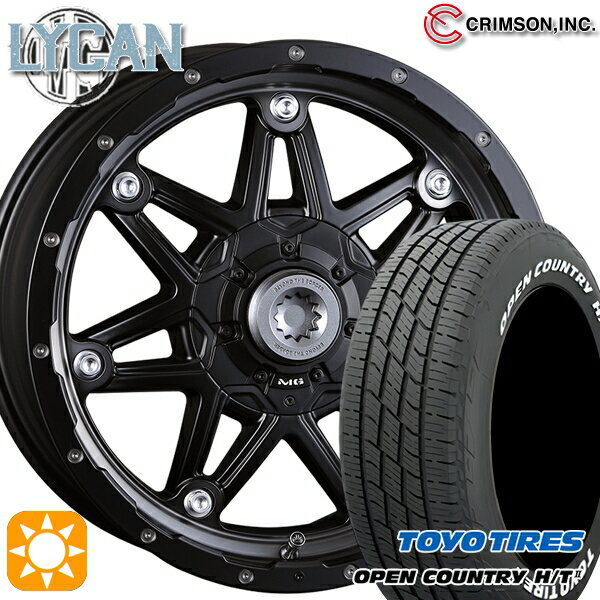 【取付対象】225/65R17 102H トーヨー オープンカントリー H/T2 WL クリムソン MG ライカン マットブラッククリア 17インチ 7.0J 10H114.3/127 サマータイヤホイールセット