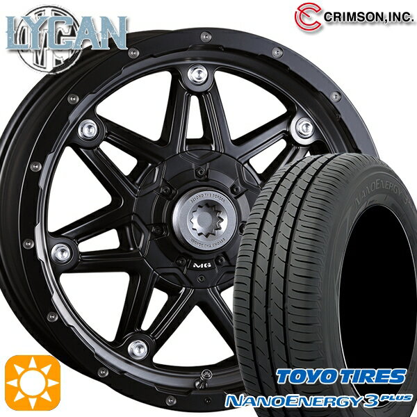 【取付対象】215/60R16 95H トーヨー ナノエナジー3プラス クリムソン MG ライカン マットブラッククリア 16インチ 7.0J 10H108/114.3 サマータイヤホイールセット