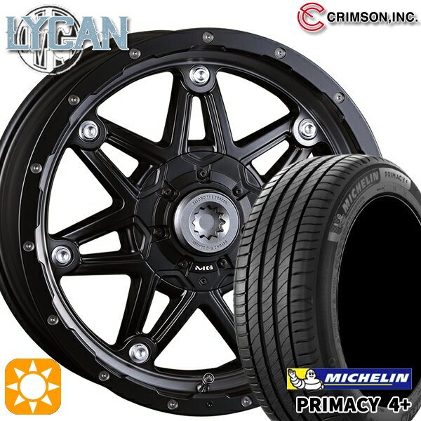 【取付対象】215/50R17 95W XL ミシュラン プライマシー4プラス クリムソン MG ライカン マットブラッククリア 17インチ 7.0J 10H114.3/127 サマータイヤホイールセット