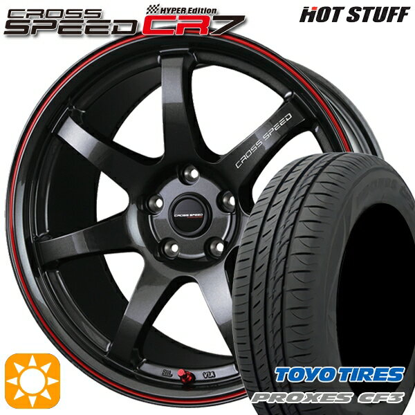 【取付対象】リーフ レヴォーグ 215/50R17 95V XL トーヨー プロクセス CF3 HotStuff ホットスタッフ クロススピード CR7 GGM&R 17インチ 7.0J 5H114.3 サマータイヤホイールセット