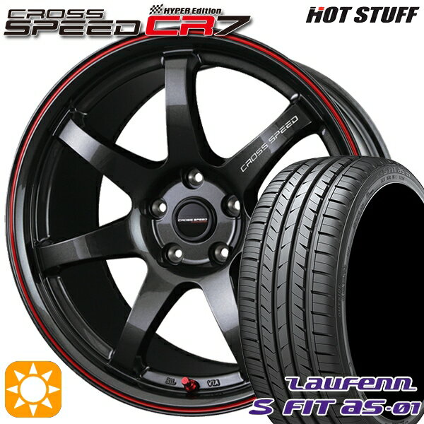 【取付対象】アイシス ノア 215/45R17 91W XL ラウフェン S FIT aS-01 LH02 HotStuff ホットスタッフ クロススピード CR7 GGM&R 17インチ 7.0J 5H114.3 サマータイヤホイールセット