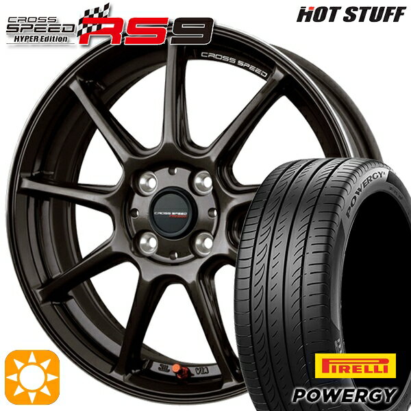 【取付対象】マツダ2 ノート 195/55R16 87V ピレリ パワジー HotStuff ホットスタッフ クロススピード RS9 GGM 16インチ 6.0J 4H100 サマータイヤホイールセット