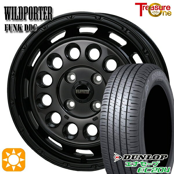 【取付対象】165/50R15 76V XL ダンロップ エナセーブ EC204 トレジャーワン ワイルドポーターファンク DDC BP/BC 15インチ 5.0J 4H100 サマータイヤホイールセット