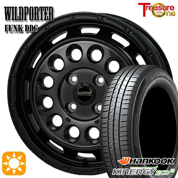 【取付対象】165/60R14 75T ハンコック K435 トレジャーワン ワイルドポーターファンク DDC BP/BC 14インチ 4.5J 4H100 サマータイヤホイールセット