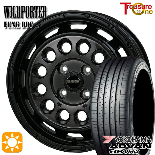 【取付対象】155/65R14 75H ヨコハマ アドバンデシベル V553 トレジャーワン ワイルドポーターファンク DDC BP/BC 14インチ 4.5J 4H100 サマータイヤホイールセット