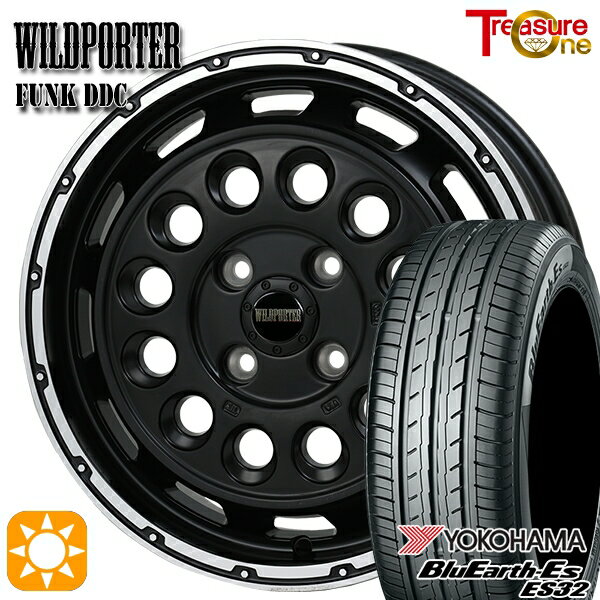 【取付対象】165/50R15 73V ヨコハマ ブルーアース ES32 トレジャーワン ワイルドポーターファンク DDC MB/RP 15インチ 5.0J 4H100 サマータイヤホイールセット