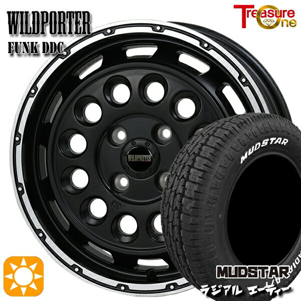 【取付対象】155/65R14 75S マッドスター ラジアル A/T ホワイトレター トレジャーワン ワイルドポーターファンク DDC MB/RP 14インチ 4.5J 4H100 サマータイヤホイールセット