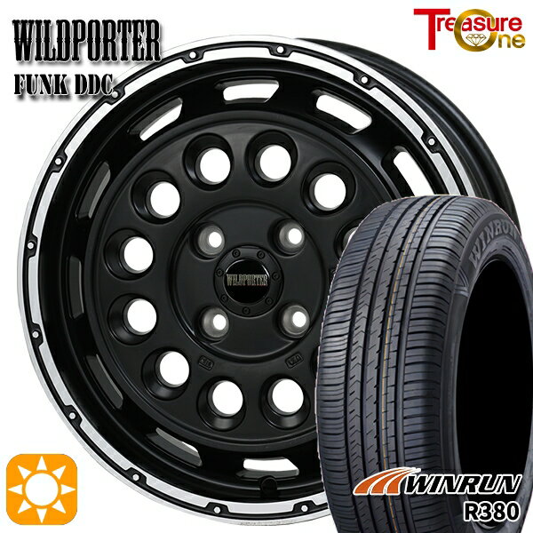 【取付対象】165/60R14 75H ウィンラン R380 トレジャーワン ワイルドポーターファンク DDC MB/RP 14インチ 4.5J 4H100 サマータイヤホイールセット