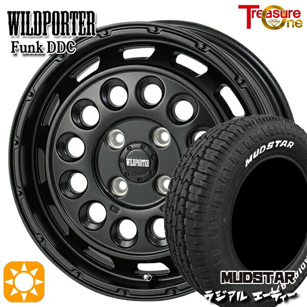 【取付対象】155/65R14 75S マッドスター ラジアル A/T ホワイトレター トレジャーワン ワイルドポーター ファンク DDC MBK 14インチ 4.5J 4H100 サマータイヤホイールセット