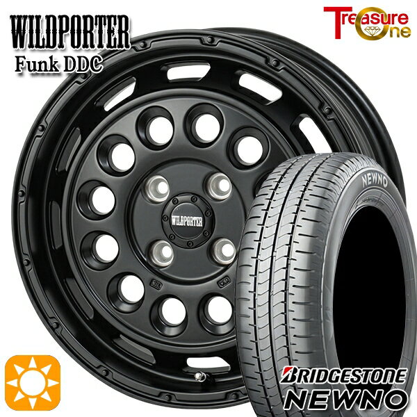 【取付対象】165/50R15 73V ブリヂストン ニューノ トレジャーワン ワイルドポーター ファンク DDC MBK 15インチ 5.0J 4H100 サマータイヤホイールセット
