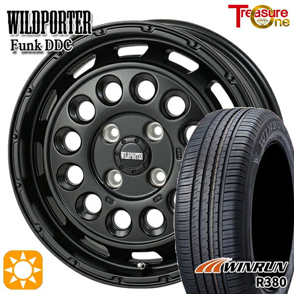 【取付対象】エブリィワゴン 165/60R14 75H ウィンラン R380 トレジャーワン ワイルドポーター ファンク DDC MBK 14インチ 4.5J 4H100 サマータイヤホイールセット