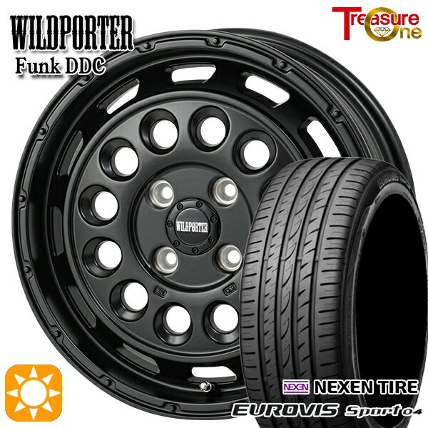 【取付対象】エブリィワゴン 165/60R14 75H ロードストーン ユーロビズ Sport 04 トレジャーワン ワイルドポーター ファンク DDC MBK 14インチ 4.5J 4H100 サマータイヤホイールセット