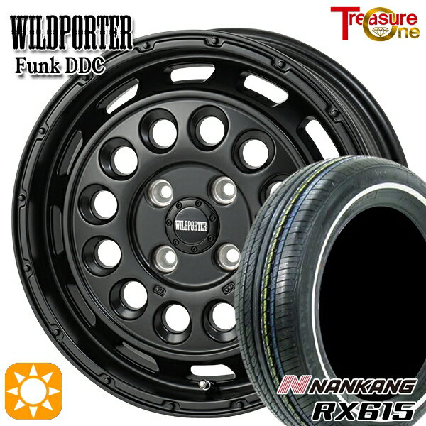 【取付対象】155/65R14 ナンカン RX615　ホワイトリボン トレジャーワン ワイルドポーター ファンク DDC MBK 14インチ 4.5J 4H100 サマータイヤホイールセット