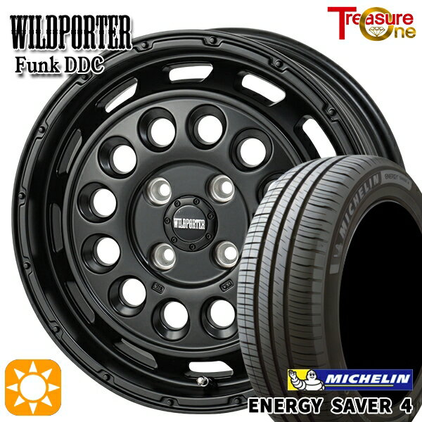 【取付対象】N-BOX ウェイク 165/55R15 75V ミシュラン エナジーセイバー4 トレジャーワン ワイルドポーター ファンク DDC MBK 15インチ 5.0J 4H100 サマータイヤホイールセット