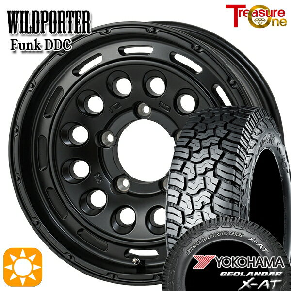 【取付対象】ジムニーシエラ 235/70R16 104/101Q ヨコハマ ジオランダー X-AT G016 アウトラインホワイトレター トレジャーワン ワイルドポーター ファンク DDC MBK 16インチ 6.0J 5H139.7 サマータイヤホイールセット