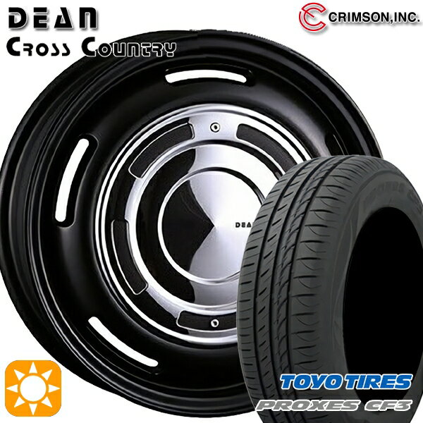 【取付対象】フィット アクア 185/60R15 84H トーヨー プロクセス CF3 クリムソン ディーン クロスカントリー マットブラック 15インチ 6.0J 4H100 サマータイヤホイールセット