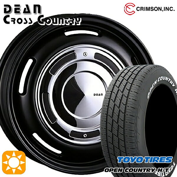 【取付対象】フィット アクア 185/60R15 84H トーヨー オープンカントリー H/T2 WL クリムソン ディーン クロスカントリー マットブラック 15インチ 6.0J 4H100 サマータイヤホイールセット