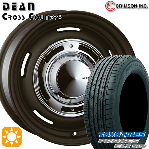 【取付対象】215/55R17 94V トーヨー プロクセス CL1 SUV クリムソン ディーン クロスカントリー マットブラック 17インチ 7.0J 5H114.3 サマータイヤホイールセット